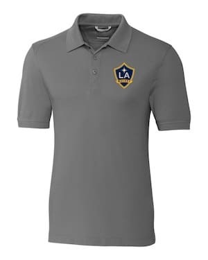 LA Galaxy Cutter & Buck Advantage Eco Tri-Blend Pique Mens Polo in Elemental Grey