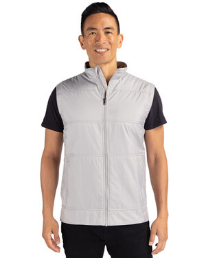 Cutter & Buck Stealth Hybrid Quilted Mens Windbreaker Vest in Polished